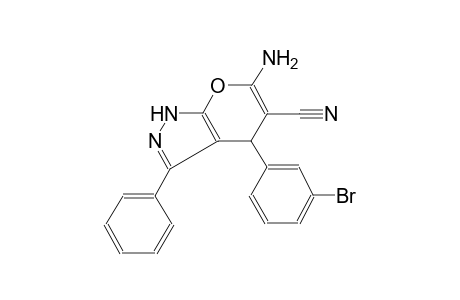 pyrano[2,3-c]pyrazole-5-carbonitrile, 6-amino-4-(3-bromophenyl)-1,4-dihydro-3-phenyl-