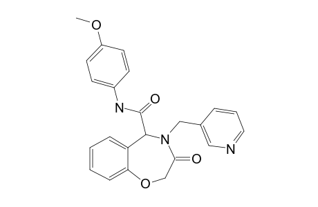 N-(4-Methoxyphenyl)-3-oxo-4-(pyridin-3-ylmethyl)-2,3,4,5-tetrahydrobenzo[F][1,4]oxazepine-5-carboxamide