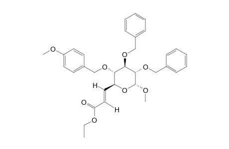 ETHYL-[METHYL-(E)-2,3-DI-O-BENZYL-6,7-DIDEOXY-4-O-(4-METHOXYBENZYL)-ALPHA-D-GLUCO-OCT-6-ENOSID]-URONATE