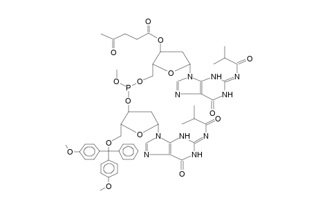3'-O-LEVULINOYL-5'-O-(5'-DIMETHOXYTRITYL-N-ISOBUTYRYLDEOXYGUANOSIN-3'-YLOXY(METHOXY)PHOSPHINO)-N-ISOBUTYRYLDEOXYGUANOSINE (ISOMER MIXTURE)