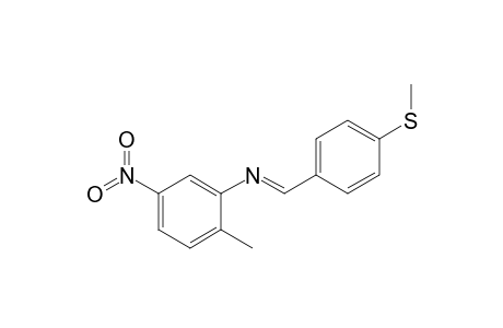 2-Methyl-N-((E)-[4-(methylsulfanyl)phenyl]methylidene)-5-nitroaniline