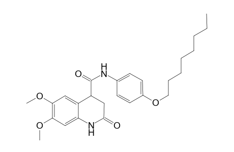 4-Quinolinecarboxamide, 1,2,3,4-tetrahydro-6,7-dimethoxy-N-[4-(octyloxy)phenyl]-2-oxo-