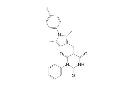 (5Z)-5-{[1-(4-iodophenyl)-2,5-dimethyl-1H-pyrrol-3-yl]methylene}-1-phenyl-2-thioxodihydro-4,6(1H,5H)-pyrimidinedione