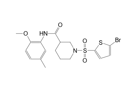 1-[(5-bromo-2-thienyl)sulfonyl]-N-(2-methoxy-5-methylphenyl)-3-piperidinecarboxamide