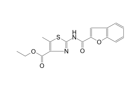 4-thiazolecarboxylic acid, 2-[(2-benzofuranylcarbonyl)amino]-5-methyl-, ethyl ester