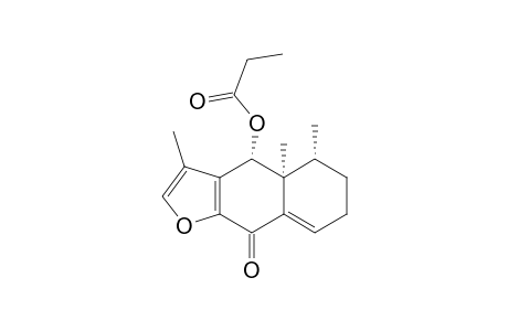 Naphtho[2,3-b]furan-9(4H)-one, 4a,5,6,7-tetrahydro-3,4a,5-trimethyl-4-(1-oxopropoxy)-, [4S-(4.alpha.,4a.alpha.,5.alpha.)]-