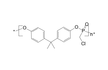 Poly(1,4-phenylene-isopropylidene-1,4-phenylene chloromethylphosphonate)