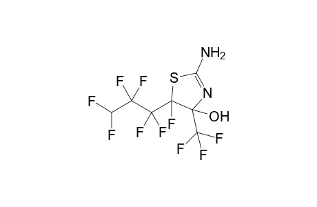 2-Amino-4-hydroxy-4-trifluoromethyl-5-hexafluoropropyl-5-fluoro-1,3-thiazoline