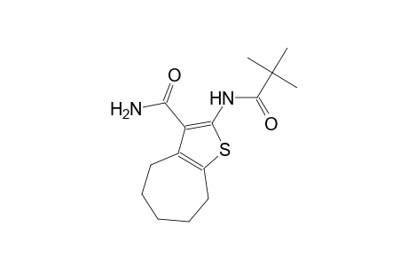 2-[(2,2-dimethylpropanoyl)amino]-5,6,7,8-tetrahydro-4H-cyclohepta[b]thiophene-3-carboxamide