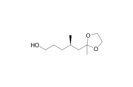 4-Methyl-6,6-(ethylenedioxy)heptan-1-ol