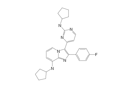 N-CYCLOPENTYL-3-[2-(CYCLOPENTYLAMINO)-4-PYRIMIDINYL]-2-(4-FLUOROPHENYL)-IMIDAZO-[1,2-A]-PYRIDIN-8-AMINE