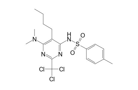 N-[5-Butyl-6-(dimethylamino)-2-(trichloromethyl)-pyrimidin-4-yl]-4-methylbenzenesulfonamide