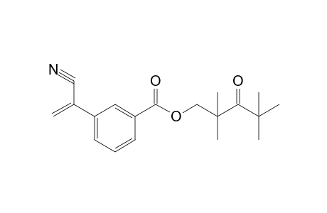 3-[1-Cyanoethenyl)benzoic acid 2,2,4,4-tetramethyl-3-oxopentyl ester