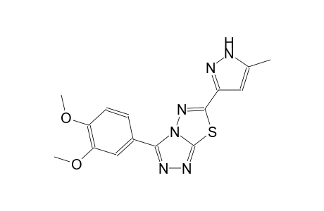 [1,2,4]triazolo[3,4-b][1,3,4]thiadiazole, 3-(3,4-dimethoxyphenyl)-6-(5-methyl-1H-pyrazol-3-yl)-