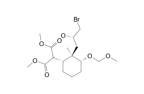 Dimethyl (1'R*,2'R*,2''S*,3'R*)-[2'-(3''-bromo-2''-hydroxypropyl)-3'-methoxymethyloxy-2'-methylcyclohexyl]malonate