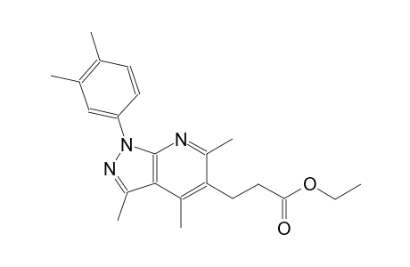 1H-pyrazolo[3,4-b]pyridine-5-propanoic acid, 1-(3,4-dimethylphenyl)-3,4,6-trimethyl-, ethyl ester