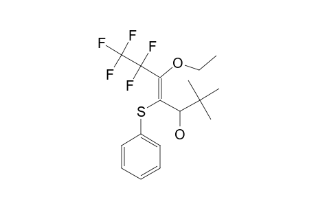 (E)-3-ETHOXY-1,1,1,2,2-PENTAFLUORO-6,6-DIMETHYL-4-(PHENYLTHIO)-HEPT-3-EN-5-OL
