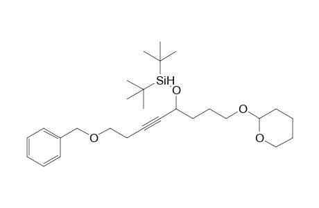 {5-Benzyloxy-1-[3-(tetrahydropyran-2-yloxy)propyl]pent-2-ynyloxy}-di-tert-butylsilane