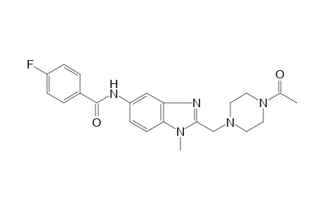 Benzamide, N-[2-[(4-acetyl-1-piperazinyl)methyl]-1-methyl-1H-1,3-benzimidazol-5-yl]-4-fluoro-