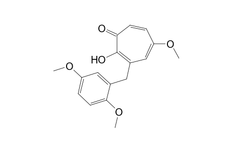 3-(2,5-Dimethoxybenzyl)-5-methoxytropolone