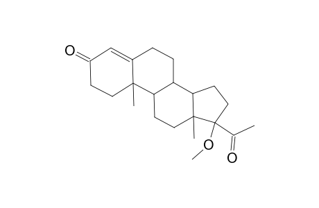 Pregn-4-ene-3,20-dione, 17-methoxy-