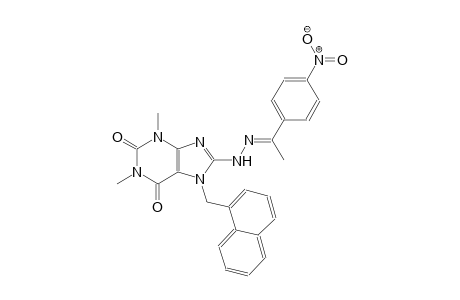 1,3-dimethyl-7-(1-naphthylmethyl)-8-{(2E)-2-[1-(4-nitrophenyl)ethylidene]hydrazino}-3,7-dihydro-1H-purine-2,6-dione
