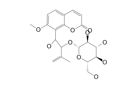 7-METHOXY-8-(1-HYDROXY-2-O-BETA-GLUCOPYRANOSYL-3-METHYL-4-BUTENE-1-YL)-COUMARIN