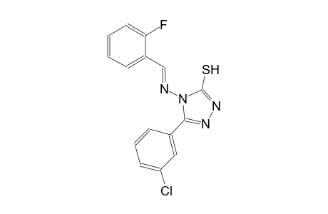 5-(3-chlorophenyl)-4-{[(E)-(2-fluorophenyl)methylidene]amino}-4H-1,2,4-triazol-3-yl hydrosulfide