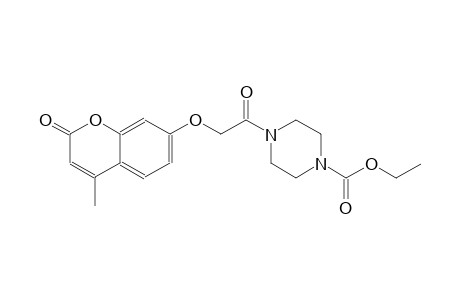 1-piperazinecarboxylic acid, 4-[[(4-methyl-2-oxo-2H-1-benzopyran-7-yl)oxy]acetyl]-, ethyl ester