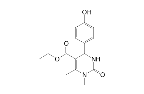 Ethyl 4-(4-hydroxyphenyl)-1,6-dimethyl-2-oxo-1,2,3,4-tetrahydropyrimidine-5-carboxylate
