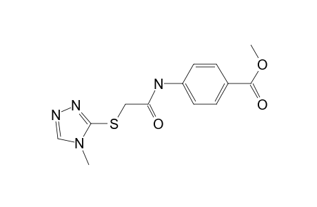 4-[2-(4-Methyl-4H-[1,2,4]triazol-3-ylsulfanyl) acetylamino]benzoic acid, methyl ester