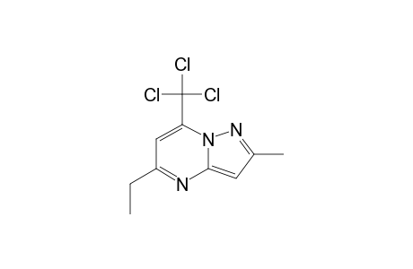 7-TRICHLOROMETHYL-5-ETHYL-2-METHYLPYRAZOLO-[1,5-A]-PYRIMIDINE