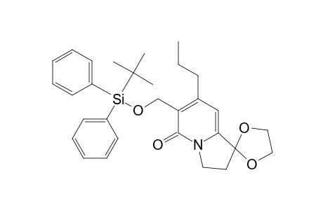 2',3'-Dihydro-6'-[[(tert-butyldiphenylsilyl)oxy]methyl]5'-oxo-7'-propylspiro[1,3-dioxolane-2,1'(5'H)-indolizine]