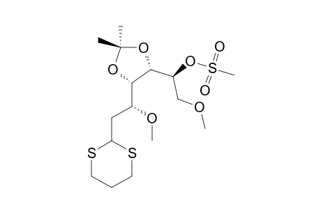 2-DEOXY-4,5-O-ISOPROPYLIDENE-6-O-METHANESULFONYL-3,7-DI-O-METHYL-D-GLUCO-HEPTOSE-TRIMETHYLENE-DITHIOACETAL