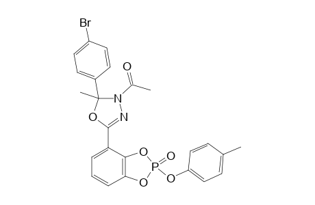 1-[2-(4-BROMOPHENYL)-5-[2-(4-METHYLPHENOXY)-1,3,2-BENZODIOXA-PHOSPHOLE-4-YL-2-OXIDE]-2-METHYL-1,3,4-OXADIAZOLE-3(2H)-YL]-ETHANONE
