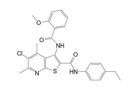 5-Chloro-2-N-(4-ethylphenyl)-3-C-(2-methoxybenzene)-4,6-dimethylthieno[2,3-b]pyridine-2,3-diamido