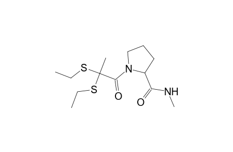 1-[2,2-Bis(ethylsulfanyl)propanoyl]-N-methyl-2-pyrrolidinecarboxamide