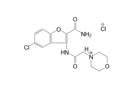 morpholinium, 4-[2-[[2-(aminocarbonyl)-5-chloro-3-benzofuranyl]amino]-2-oxoethyl]-, chloride