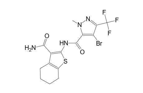 N-[3-(aminocarbonyl)-4,5,6,7-tetrahydro-1-benzothien-2-yl]-4-bromo-1-methyl-3-(trifluoromethyl)-1H-pyrazole-5-carboxamide