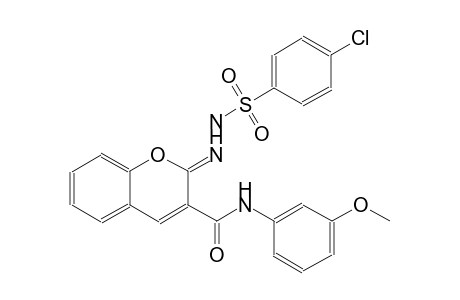 benzenesulfonic acid, 4-chloro-, 2-[(2Z)-3-[[(3-methoxyphenyl)amino]carbonyl]-2H-1-benzopyran-2-ylidene]hydrazide