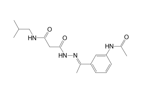 Propanamide, 3-[1-(3-acetylaminophenyl)ethylidenhydrazino]-3-oxo-N-isobuthyl-