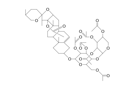 Pennogenin-3-O.alpha.-L-arabinopyranosyl-(1-4).beta.-D-glucopyranosid-peracetat