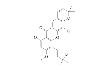 1,5-DIHYDROXY-3-METHOXY-4-(3-HYDROXY-3-METHYLBUTYL)-6',6'-DIMETHYLPYRANO-(2',3':6,7)-XANTHONE;NIGROLINEAXANTHONE-B