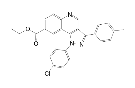 ethyl 1-(4-chlorophenyl)-3-(4-methylphenyl)-1H-pyrazolo[4,3-c]quinoline-8-carboxylate