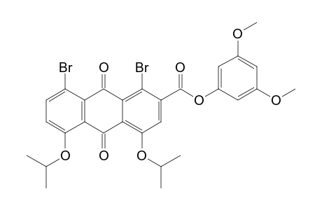 (3,5-dimethoxyphenyl) 1,8-bis(bromanyl)-9,10-bis(oxidanylidene)-4,5-di(propan-2-yloxy)anthracene-2-carboxylate