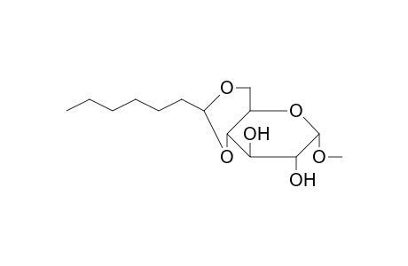 Methyl 4,6-O-heptylidenehexopyranoside