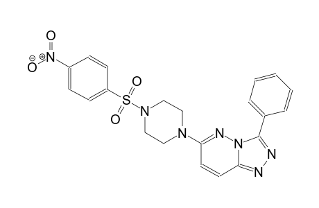 [1,2,4]triazolo[4,3-b]pyridazine, 6-[4-[(4-nitrophenyl)sulfonyl]-1-piperazinyl]-3-phenyl-