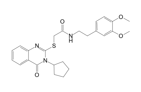 acetamide, 2-[(3-cyclopentyl-3,4-dihydro-4-oxo-2-quinazolinyl)thio]-N-[2-(3,4-dimethoxyphenyl)ethyl]-