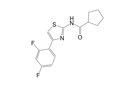 N-[4-(2,4-difluorophenyl)-1,3-thiazol-2-yl]cyclopentanecarboxamide