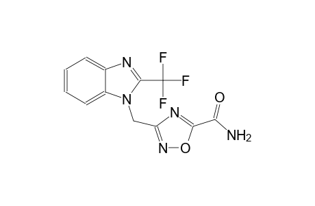 3-{[2-(trifluoromethyl)-1H-benzimidazol-1-yl]methyl}-1,2,4-oxadiazole-5-carboxamide